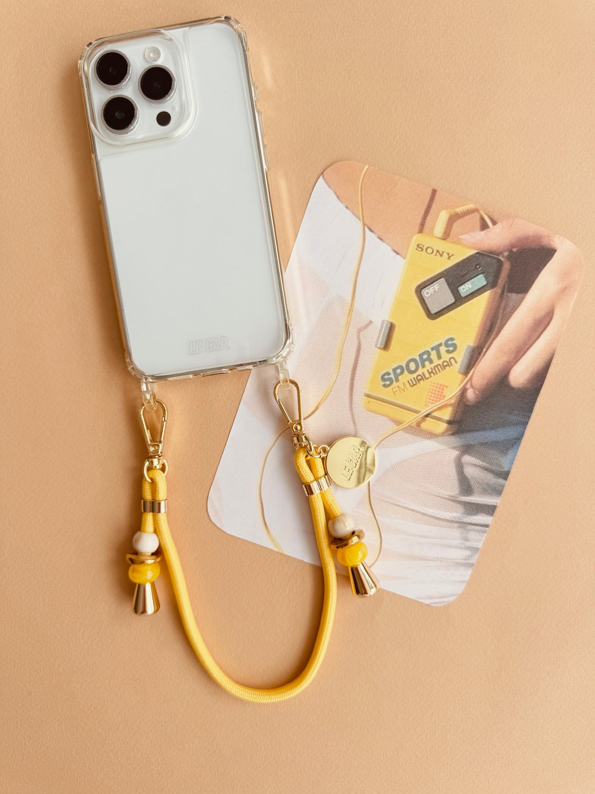 Soleil | Yellow Paracord Wrist Phone Strap