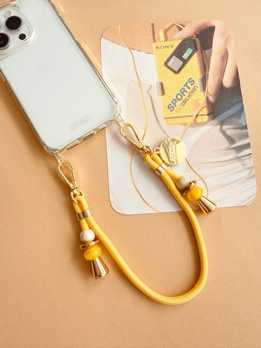 Soleil | Yellow Paracord Wrist Phone Strap