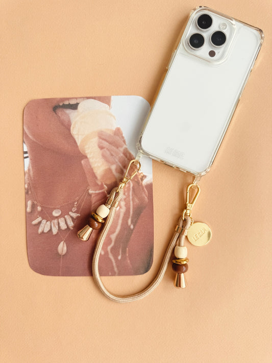 Dolce | Gold Paracord Wrist Phone Strap