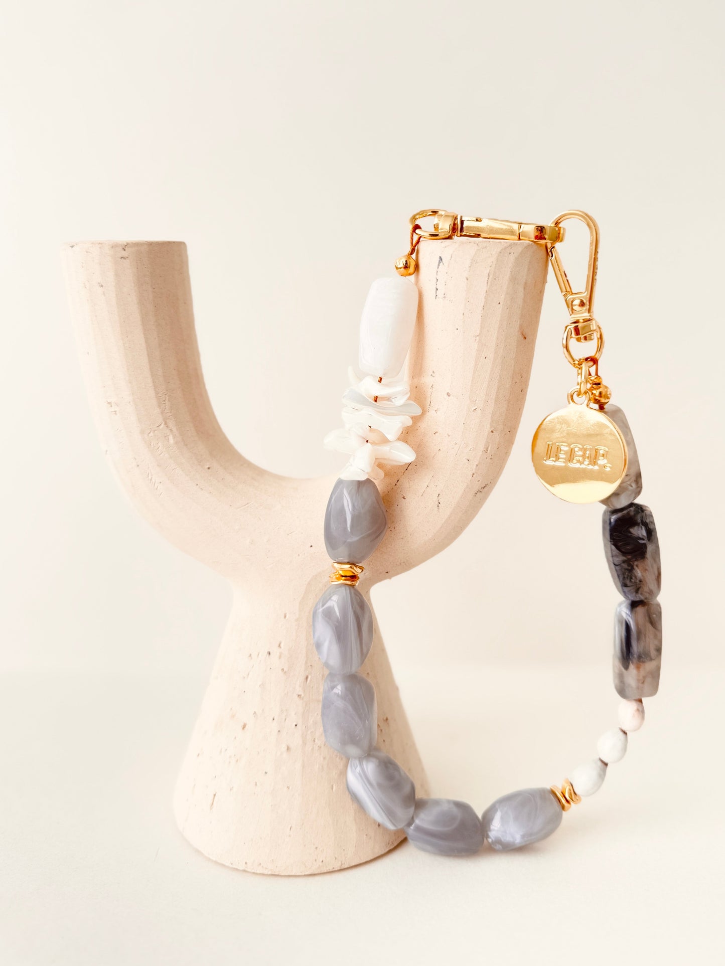 Beaded Wristy Strap - Snowdrift