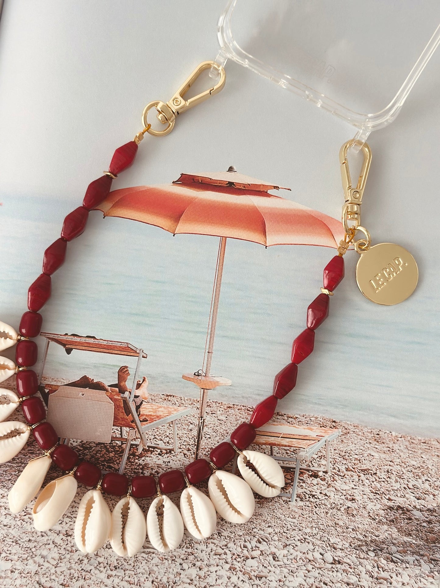 Beaded Wristy Strap - Island Goddess (Burgundy)