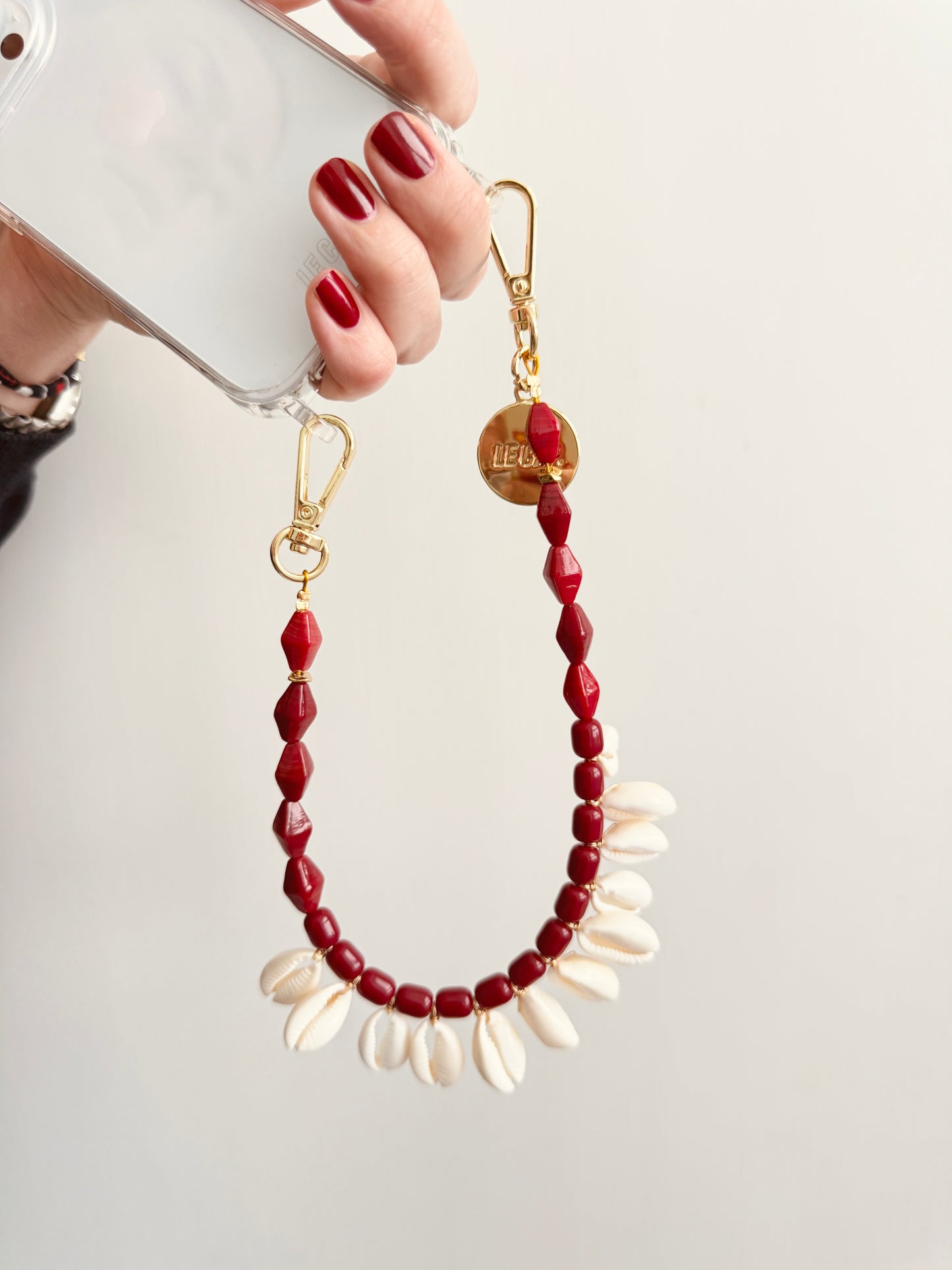 Beaded Wristy Strap - Island Goddess (Burgundy)