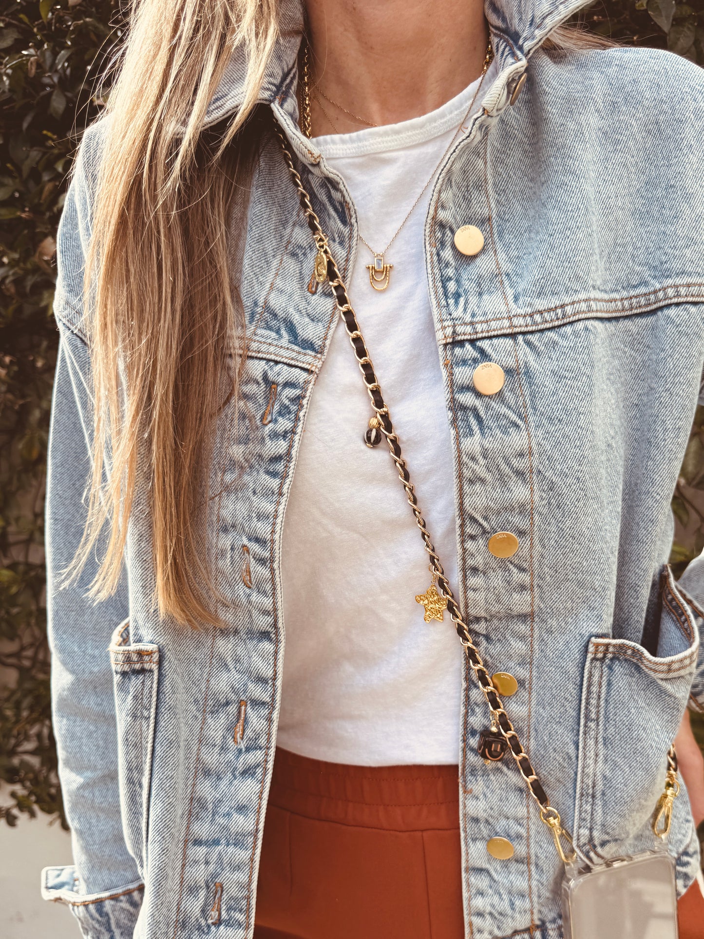 Ink Charm Chain Crossbody Phone Strap