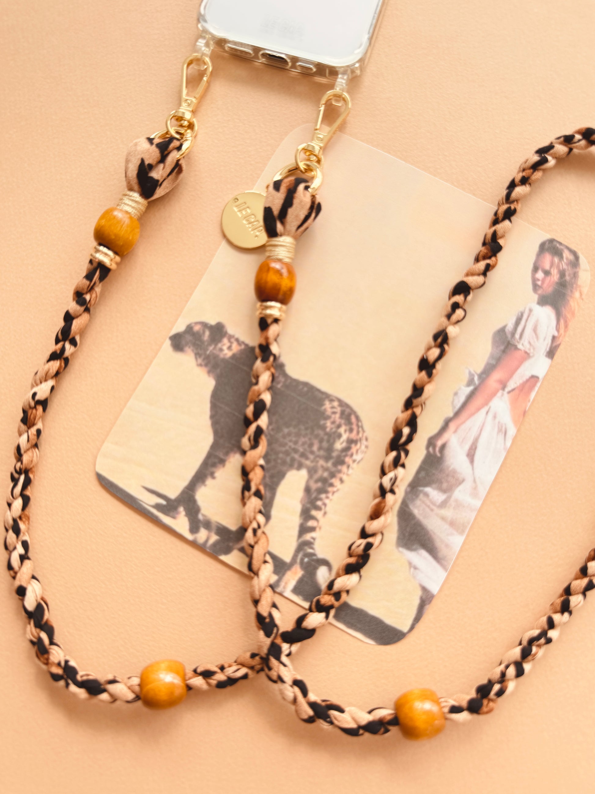 Le Cap Crossbody Phone Strap safari print