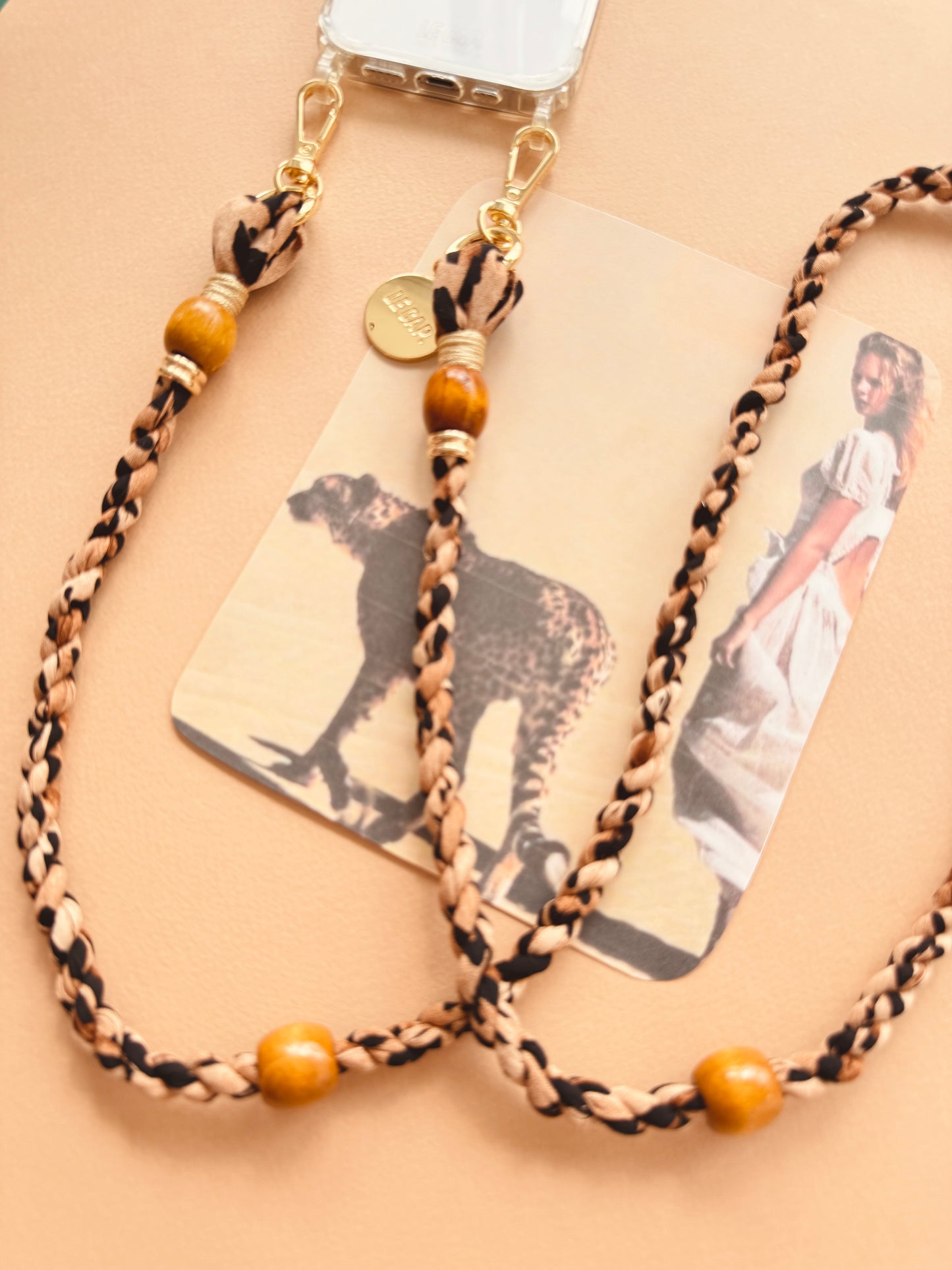 Le Cap Crossbody Phone Strap safari print