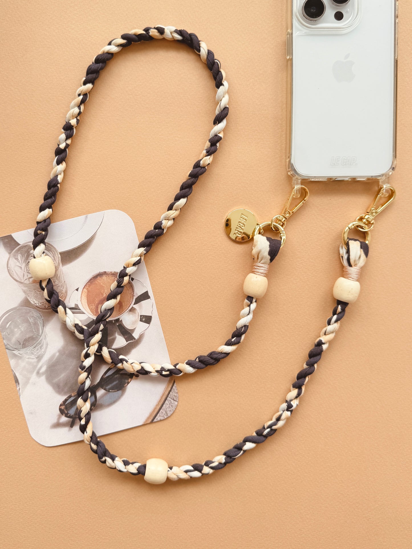 Le cap crossbody phone strap leopard 1